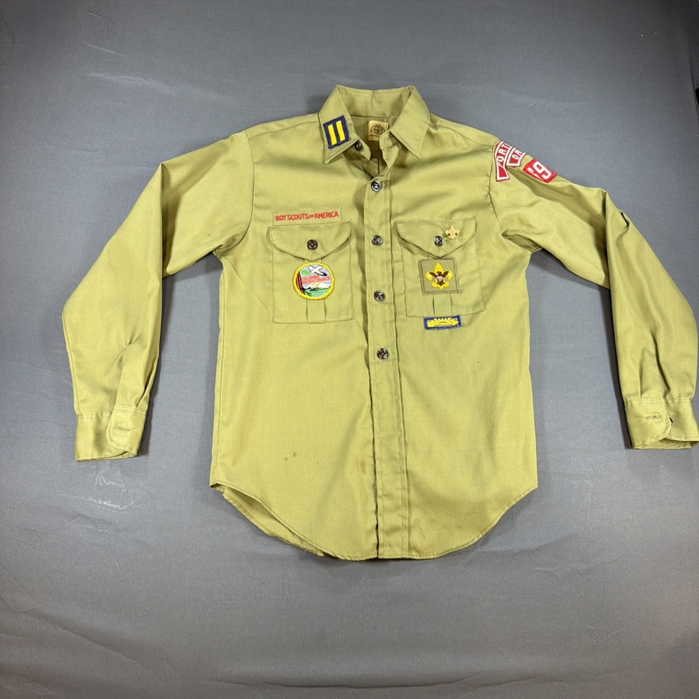 VINTAGE 60's era Boy Scout uniform WITH MEDALS! Size M/S